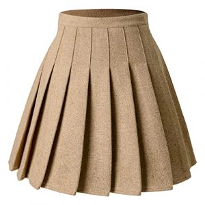 Hoerev Jupe pliss&eacute;e Polyvalente avec Short pour Femme,Beige,38 (HOEREVPRO, neuf)