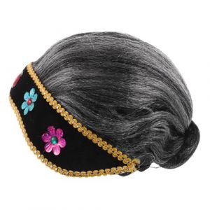 WOFASHPURET Perruque de Mamie pour Garçon Fille Costume de Synthétiques pour Cosplay et Spectacles Théâtraux Accessoire de Déguisement (Leiyun, neuf)