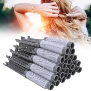 Majatou Self Grip Ceramic Ionic Thermal Hair Roulers, Salon Quality Hair Roulers, 20 Morceaux de Cheveux Courling Iron, Hair Fluffy Fer Curling Fer Fomen Femles Filles Hair Dressing (Gris) (Esenyan, neuf)