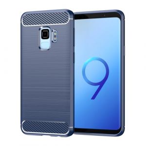 owlhold Coque pour Samsung Galaxy S9, Housse Premium TPU Souple Texture Fibre de Carbone Etui Protection T&eacute;l&eacute;phone Antichoc, Anti-Rayures, Anti-D&eacute;rapante, Silicone Case Bumper, Bleu (WJXEXRS, neuf)