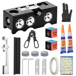 Krbnk Kit de r&eacute;paration de Pointes de Queue de Billard 11 en 1, kit de r&eacute;paration de Pointes de Billard, kit de Remplacement de Pointes de Queue de Billard, Accessoires de Queue de Billard (MIGASHOP, neuf)