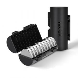 KIWIFOTOS Lot de 2 Compartiments de Rangement pour 10 Piles CR2016 CR2025 CR2032 CR2320 CR2325 CR2330 CR2335 CR2354 CR2412 CR2430 & CR2450 (Piles Bouton au Lithium Non incluses) (KIWIFOTOS Direct, neuf)