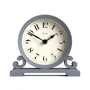 JONES CLOCKS® Saloon Horloge de cheminée | Conception Traditionnelle à Double Volute | Marine Nationale | Style Classique Contemporain pour Bureau, Table, étagère ou Chevet (Newgate World Ltd, neuf)