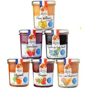 Lot de 6 Confitures Gourmandes & Légères 320g - 30% de sucre en moins - Lucien Georgelin (Lucien Georgelin, neuf)