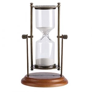 MRSTORY Métal Rotatif de Sable de Sable Horloge Horloge de Sablier Table de Sablier Ornement de Décoration Intérieure 15 Minutes Timing pour le Salon Bureau Décoration de Bureau en (redzhi, neuf)