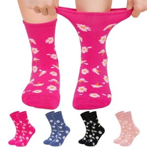ZFSOCK Chaussettes Femme en Coton Peign&eacute;: Bord Doux Non Serr&eacute; Pointe Sans Couture Design Classique Basique &ndash;Chaussette de Sport Talon Pointe Renforc&eacute;s Pour &Eacute;tudiantes & Urbaines, 43-46 Marguerite (ZFSOCK, neuf)