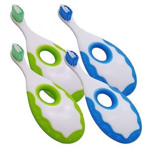 Dental Aesthetics Brosses à dents pour bébés - Manuel - 4 pièces - Bleu et Vert - Bébé (Dental Aesthetics Dental Supplies, neuf)