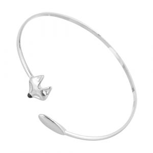 ANDRESLAD Bracelet En Cuivre R&eacute;glable Ouvert T&ecirc;te De Renard, Accessoire De Bijoux Pratique, Bijou Argent&eacute;, Femme, Pr&eacute;sent Anniversaire Ou Mariage, Taille Ajustable (Qiuiun, neuf)