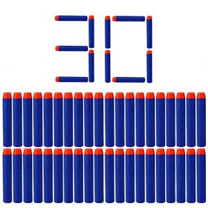30 Pièces Fléchettes Nerf 7.2cm,Mousse Recharge de Fléchettes Bleu,Darts en Mousse Munitions pour Pistolets Nerf Blaster Pistolet Jouet Enfants,Accessoires Convient N-Strike Elite Mega Série (YIHUAN Official Store, neuf)