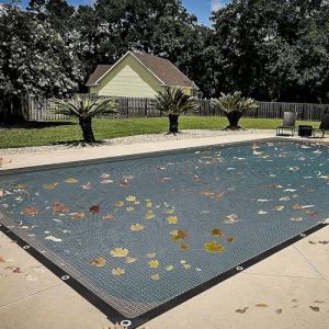 Filet De Protection Piscine Rectangulaire 5x10m/6x12m, B&acirc;che De Protection Piscine Enterr&eacute;e Et Hors-Sol, Couverture Piscines Hivernage pour Ext&eacute;rieur, Anti Feuilles & Anti-d&eacute;chirure, Filet De Bassin (SYlingtian, neuf)