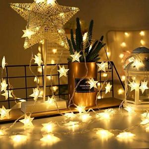 Guirlande lumineuse LED, LONJY Star Etoilées Lumières LED Lumière Décorative USB pour intérieur et extérieur, Noël, Mariage, Soirée, Jardin, blanc chaud, 6M/19.6FT (xupuxianpainongxinshangmaoyouxiangongsi, neuf)