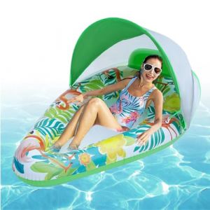 Flotteurs avec parasol, matelas flottant | radeau gonflable avec protection solaire pour enfants en piscine et mer (jianwwk, neuf)