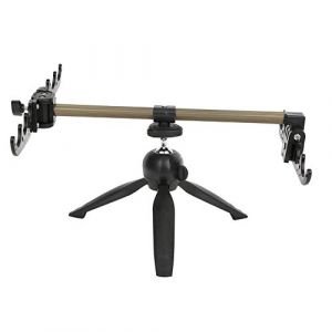 Support de Support de Canne à pêche télescopique en Plein air Pliable Stable en Aluminium Inoxydable trépied pour la pêche en mer (Geeriuu, neuf)