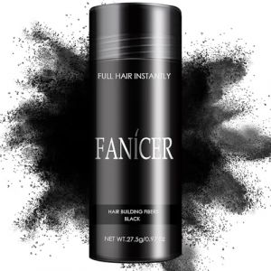 Fibres Capillaires Pour Cheveux,Fibres capillaires pour &eacute;paissir les cheveux,Poudre Densifiante,Fibres capillaires Poudre de Cheveux,Pour Cheveux Fins Clairsem&eacute;s Racine Calvitie,27.5g (Noir) (shenzisu, neuf)