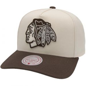 Mitchell & Ness NHL Fashion Basic 2T Pro Snapback Casquette de baseball &ndash; Chicago Blackhawks, cr&egrave;me (generixX, neuf)
