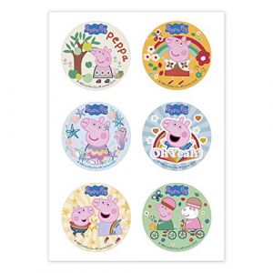 dekora - Décoration Comestible pour Gâteau d'Anniversaire pour Enfant Peppa Pig - 5,8 cm (FMC-Store, neuf)