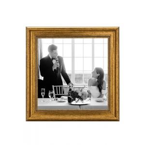 CABBEL Cadre photo 30x30 cm Or – Style Baroque Vintage – Pour affiches, photos et certificats – Verre acrylique incassable – Élégant & décoratif – Idéal pour salon, bureau ou galerie (Seller4Ever, neuf)