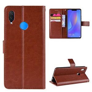 QiongniAN Coque Cuir pour Huawei Honor Play,Coque pour Huawei Honor Play COR-L29 COR-AL00 COR-AL10 Coque Housse Etui Cover Brown (QiongniAn, neuf)