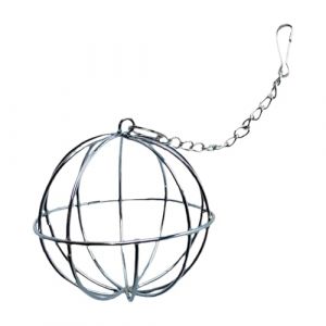 Boule de foin &agrave; suspendre pour lapin &ndash; Balle d' en acier inoxydable pour petit animal &ndash; Balle d' , fournitures pour animaux de compagnie pour lapin, hamster, chinchilla et petits (JuJumaend, neuf)