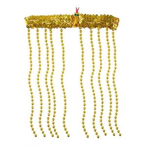OUBEIDUO Serre-tête à paillettes dorées pour cosplay, fête, costume de fête, accessoire pour cheveux en forme de serpent égyptien (Gaijiyja, neuf)