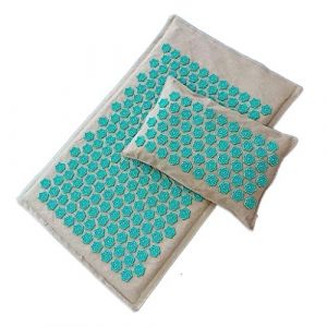 Tapis D'acupression pour Le Dos avec Coussins pour Soulager La Douleur Tapis D'acupression Champ de Fleurs Massage Soulagement du Stress Dos Cou Tapis D'acupression pour La Maison pour Les Hommes e (SHYW, neuf)