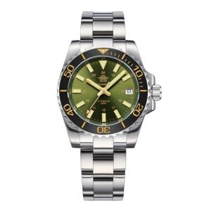 ADDIESDIVE Montre Automatique pour Homme NH35A Montre mécanique Montre de plongée analogique pour Homme 200m avec Bracelet en Acier Inoxydable AD2086 (ADDIESDIVE, neuf)