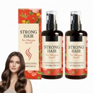 S&eacute;rum de croissance des cheveux pour plus de volume sur cheveux secs et ab&icirc;m&eacute;s, huile de soin pour cheveux forts, s&eacute;rum nourrissant et hydratant, fortifiant pour le cuir chevelu, &eacute;paississant (2 (一嗨购, neuf)