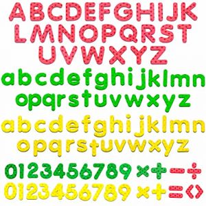 123 Lettres Anglais et Chiffres en Mousse magnétique, Aimant Alphabet Anglais Jouet éducatif pour Les Enfants d’âge préscolaire (Spritegru, neuf)