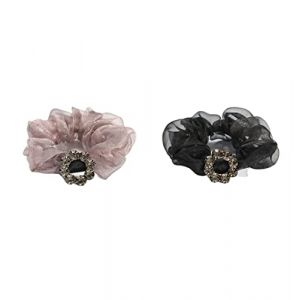 Cheveux Ties Cordes Élastiques 2 Pièces Chouchous En Soie, Attaches Élastiques Pour Cheveux Pour Fille, Accessoires Pour Cheveux Bouclés Pour Femmes Cordes pour Femmes Filles (HKJN Convenience, neuf)