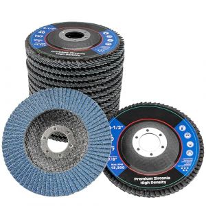NuoDunco 10 Disques Abrasifs à Lamelles Ø 115 mm x 22.2 mm Grain 40 Disques à Lamelles Disques à Meuler pour Enlever Ebavure, Rouille, Polissage, Finition (BaiNuo, neuf)
