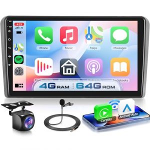VECHTEL 4G+64G Autoradio Android 15 pour Audi A3 2003-2012 S3 2006-2012 RS3 2011-2012, 9 Pouces HD Écran Tactile avec Carplay Android Auto sans Fil GPS Wi-FI USB Bluetooth 5.0 FM RDS Radio Caméra (VECHTEL, neuf)