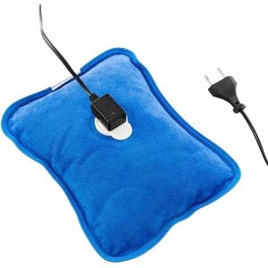 Bouillotte Chauffante Electrique Rechargeable - Bouteille Eau Chaude - Bouillotte eau chaude - Id&eacute;al pour Soulager Rapidement les Douleurs Dorsales et Menstruelles - 75&ordm;C - 600 W - Bleu (✅TELESHOPPINGCENTER SOCIETE FRANCAISE✅, neuf)