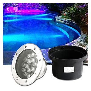 AMDHZ Spot LED Piscine encastrable IP68 &eacute;tanche Acier Inoxydable eclairage sous Marin 12V Spot &eacute;tanche &Eacute;clairage de caract&eacute;ristique de l'eau (Color : Cold White Light, Size : 15W) (AMZFR（品牌已备案）, neuf)