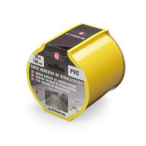 TARGET - Ruban de signalisation adhésif | Pour marquage de sols et objets, avertissement de sécurité (JAUNE, 33 M X 100 mm) (Fotero e-commerce, neuf)