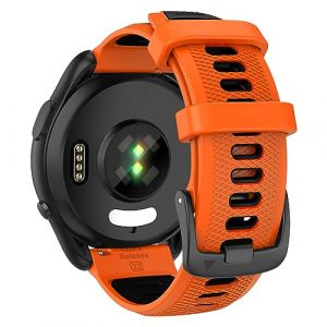 OVERSTEP Compatible avec Forerunner 265 bracelet de remplacement en silicone souple 22mm pour Garmin venu 2 / vivoactive 4 / Forerunner 255 / Huawei Watch GT2 / ticwatch pro s2 / E2 (OVERSTEP-FR, neuf)