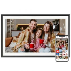 PiPivision Cadre photo num&eacute;rique WiFi de 15,6 pouces, cadre photo num&eacute;rique intelligent, grande capacit&eacute; de 32 Go, &eacute;cran tactile HD IPS, rotation automatique, partagez des photos/vid&eacute;os instantan&eacute;ment (PiPivision, neuf)