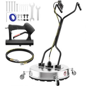 Nettoyeur de Surface pour Nettoyeur Haute Pression de 53 cm，avec 4 Roues,avec Double poignée,Embout à 4 Roues pour allée, Trottoir, Pont, terrasse (STYLIANOU-MARIOS, neuf)