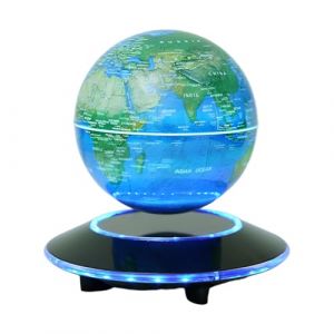 SYFUNLV Magn&eacute;tique L&eacute;vitation Flottant Globe Tournant,Carte du Monde de Globe Rotatif &agrave; 360 &deg;,Terrestre &agrave; L&eacute;vitation LED,pour Enfants,Veilleuses,Gadgets Techniques de Bureau (Terre) (XJ..., neuf)