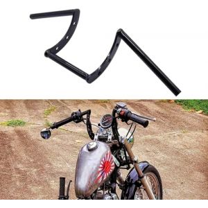 Guidon Moto Z Bar 22 mm,Z Guidon Universel pour Drag Custom Bobber Chopper Cruisers Softail Dyna Sportster-Noir (Jinyao, neuf)