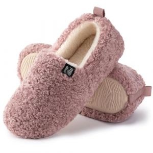 RockDove Pantoufles en fausse peau de mouton avec dos ferm&eacute; et mousse &agrave; m&eacute;moire de forme pour femme, Cam&eacute;e rose., 37.5 EU (RockDove Footwear, neuf)