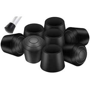 20 Paquet Embouts de Protection de Chaise, Embout Pied de Chaise Caoutchouc Pied de Chaise Protection Embouts, Rond Protege Pied de Chaise, Embout de Chaise, Noir, Diamètre intérieur (25mm) (YingRui, neuf)