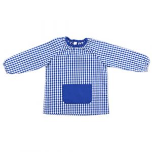 H HANSEL HOME Tablier d'&Eacute;cole pour Enfant et Gar&ccedil;on, Tablier Blouse Pas de Bouton &Eacute;lastique aux Poignets et au Cou Puor l'&Eacute;cole e Artisanat - Bleu 6-7 Ans (HANSEL HOME, neuf)
