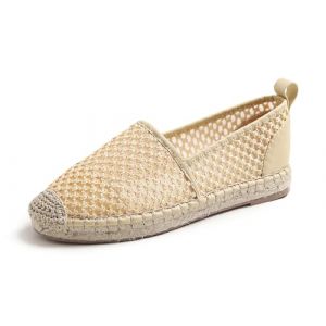 Feversole Close Toe Espadrilles Espadrilles à Bout fermé Chaussures Plates Confortables et Respirantes pour Femmes (Tiptoe London, neuf)