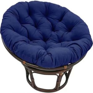 JORTUIO Coussin De Siège Rond,Coussin De Chaise Suspendue Coussin De Chaise Papasan Extérieur, Coussin De Chaise Confortable Coussin De Siège Amovible pour Jardin Terrasse(Navy Blue,130x130cm) (Danansentt Shop, neuf)