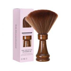 Brosse en bois naturel multi-surfaces : brosse ergonomique pour épilation des poils errants et tourne-disque (ronglingjiu, neuf)
