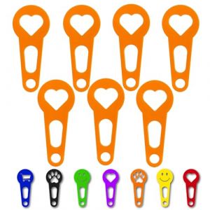 OnAir&reg; jetons de chariot de courses, dispositif de d&eacute;verrouillage de chariot de courses pour un retrait imm&eacute;diat ; Porte-cl&eacute;s en forme de jeton de caddie (C&oelig;ur, Orange, 7 pi&egrave;ces) (Pixkom GmbH, neuf)