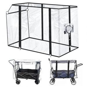 Chariot Protection de Pluie pour Chariots Pliable avec Toit, Protection Contre la Pluie pour Chariots, Housse De Pluies Transparente, Accessoires pour Chariot &agrave; Bras (SwiftCart Azalaya, neuf)