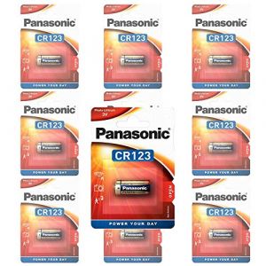 Panasonic CR123A Lot de 10 Piles au Lithium 1450 mAh (P & F France, neuf)