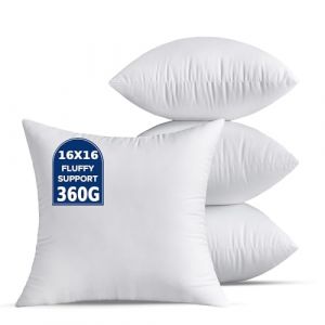 QSWRD Coussin Rembourrage 40 x 40 cm Lot de 4 Petits Coussins D&eacute;coratifs Blancs pour Le Salon Canap&eacute; Lit Canap&eacute; Carr&eacute;s Housse de Coussin Garnissage Coussin (SWR US, neuf)
