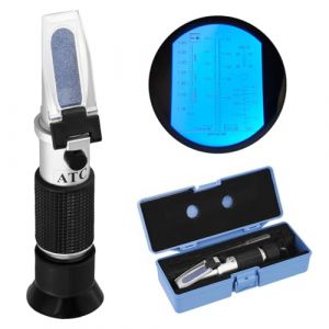 QWORK® 4 en 1 Réfractomètre antigel, testeur Liquide Refroidissement d'éthylène et propylène Glycol avec Mesure d'acide Batterie, pour Voiture, Industrie (shavinglikes, neuf)